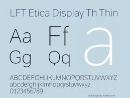 Przykładowa czcionka LFT Etica Display Th #1